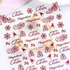 Pegatinas para uñas transfronterizas, nuevas, navideñas, 3D, copos de nieve, árbol de Navidad, muñeco de nieve, pegatinas para uñas al por mayor