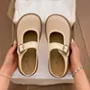 Sandalias de plataforma de punta cerrada para mujer, estilo nuevo de primavera y otoño, con plataforma gruesa para aumentar la altura, versátiles para uso en exteriores, 2026