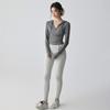 Ropa de Yoga con Capucha Nueva 2025 para Mujer, Secado Rápido, Aspecto Adelgazante, Camisetas Deportivas de Manga Larga para Correr, Pilates, Deportes, Ropa de Entrenamiento Fitness