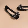 Zapatos Planos Estilo Tweed para Mujer 2025 Primavera y Otoño Nuevo Estilo Zapatos Planos de Punta Fina con Moño Zapatos Versátiles de Suela Suave para Mujer Zapatos Elegantes Flotantes