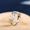 Anillo de Cadena Trenzada Moderno y Simple Diseño Nicho para Hombre Estilo Neutro a la Moda Abierto Ajustable Joyería de Mano