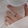 Anillo con letra X en inglés negro de moda y moderno para mujer, anillo ajustable con apertura para el dedo índice simple, venta al por mayor