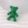 Pintura de fieltro a mano acrílica oso con agujero trasero estilo Hyun Ya INS accesorios de ropa DIY llavero cadena para teléfono móvil