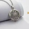 Popular Europeo y Americano Original Retro Creativo Lupa Hueca Árbol de la Vida Aceite Esencial Aromaterapia Colgante Collar para Suéter