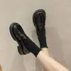 Zapatos pequeños de cuero estilo británico para mujer 2025 primavera nuevos mocasines de suela gruesa estilo japonés de un solo paso zapatos simples jk