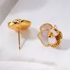 Anel de Pérola, Brincos, Pingente, Conjunto de Três Peças Micro-Incustado, Concha Quebrada de Gotejamento de Óleo de Camélia Vazia, DIY Acessível Retro de Luxo de Ponta
