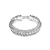 Joias de Moda Europeias e Americanas Mais Vendidas em Fronteira, Pulseira Minimalista Brilhante com Cravação de Diamantes de Nicho, Acessório Elegante e de Alto Padrão para Noivas