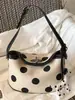 Bolsa de Hombro Simple de Lunares de Alto Valor para el Verano 2026, Bolso de Mano de Hombro de Moda para el Trabajo