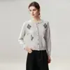 ¡Protagonista femenina gentil y elegante! Cárdigan de cachemira con patrón de rombos en color contrastante jacquard para mujer, suéter retro suave y esponjoso, simple y casual