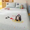Toalla de Algodón Cachorro de Manzana Colcha Bordada Pieza Única Cartoon Colcha Acolchada de Algodón Puro Colchón Tatami Universal para Todas las Estaciones