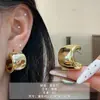 Aretes de Acero con Pin Ovalado Irregular Exagerado Europeo y Americano para Mujer, Nicho, Simples, de Nueva Moda