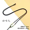 Cuerda de Cuerda para Collar Hecho a Mano DIY Envuelto en Hilo Dorado para Hombres y Mujeres, Cuerda Trenzada Ajustable para Colgante, Cordón con Colgante de Jade de Cera de Abeja