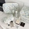 Estilo Pastoral Floral Bolsa de Cosméticos Bolsa de Almacenamiento de Cosméticos de Gran Capacidad Bolsa de Tocador Portátil Bolsa de Cosméticos Estudiante