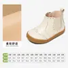 Zapatos Minimalistas|Botas de Cuero Snafe para Niña Modelo Nuevo Otoño 2026 Zapatos para Bebé y Niño Pequeño de Suela Suave y Ajuste Amplio