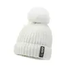 Chapéu de tricô infantil com forro de fleece, espessado, para outono e inverno, proteção para as orelhas e pescoço, para atividades ao ar livre, ciclismo, fabricantes femininos, atacado