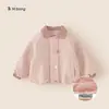 Ropa Infantil Bangxuan Abrigo Dulce y Lindo para Niñas con Cuello Solapa, Chaqueta de Otoño, Cárdigan de Manga Larga para Bebés Niñas