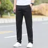 Pantalones casuales de verano para hombre, hechos de algodón puro, finos y de corte holgado, estilo de pierna recta, adecuados para usar en verano, versátiles para primavera y otoño, y con un corte ajustado.