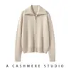 ¡One Piece! Cárdigan de punto con solapa 100% cachemira pura para mujer, Nuevo suéter chaqueta de color liso Otoño e Invierno 2025