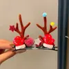 Pinza para el Cabello de Reno Navideño para Mujer Pinza para el Cabello de Fiesta Festiva Accesorio para el Peinado Accesorios de Disfraz Cosplay Lindo Doble Pinza Accesorios para el Cabello