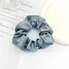 Scrunchie Vintage de Cristal e Cetim Transfronteiriço Alta Elasticidade Prendedor de Cabelo Feminino Coreano Scrunchie de Tecido de Cor Sólida Amazon