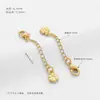 Cadenas de Extensión Doradas de Larga Duración para Pulseras y Collares de Perlas Hechos a Mano DIY, Materiales para Joyería de Cadena de Extensión Final