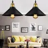 Araña de campo americana hierro forjado negro lámpara retro tapa redonda esmerilada fuente de luz LED origen suministro