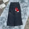 Jeans Clássico Retro Y2K Solto com Letras da Moda deste Ano Calças de Perna Larga Estilo Punk Casual High Street para Homens