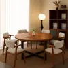 Mesa Redonda para Uso Doméstico, Conjunto de Mesa e Cadeiras de Jantar para Apartamento Pequeno, Mesa de Jantar Minimalista Moderna para Restaurantes, Mesa Redonda Grande para Uso Doméstico, Mesa e Cadeiras de Jantar para 10 Pessoas