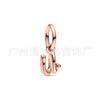 Pulsera Pandora chapada en plata de cobre, abalorios, accesorios DIY, colgante de 26 letras en oro rosa, cadena, joyería