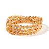 Jingdong Joias Cristal Amarelo Torre Natural Pulseira Multicírculo Luxo Leve Moda Masculina e Feminina Pulseira de Contas Redondas Atacado