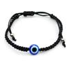 Pulseira Simples Olho de Demônio Europeia e Americana Joias Olho Azul Turco Pulseira Tecida com Cordão de Nylon Ajustável