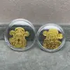 Shenzhen Shuibei Mismo Estilo Oro Puro 999 Tesoro de la Fortuna Aleación Gato de la Suerte Adhesivo Dorado para Teléfono Móvil para Atraer Riqueza Tienda de Oro