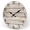 Nuevo Reloj de Pared de Amazon de 25 cm Estilo Retro Europeo Madera Grano Pastoral Decoración Hogar Sala de Estar Reloj de Pared Venta al por Mayor