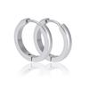Aretes europeos y americanos para hombre y mujer, aretes delgados anchos de acero inoxidable, textura mate, aretes de tendencia oro rosa, venta al por mayor de aretes