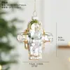 Colgantes para decoración de árbol de Navidad de productos nuevos transfronterizos, pequeños adornos colgantes creativos pintados a mano con vidrio, decoraciones de ambiente temáticas de erizo y oso