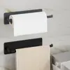 Suporte de Plástico para Filme de Cozinha Montado na Parede, Porta Rolos de Papel sem Furar, Suporte de Toalha Doméstico para Banheiro