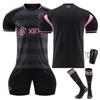 Conjunto de camiseta de visitante de Miami n.° 10 Messi de la Major League Soccer, uniforme de equipo para niños, talla 23-24