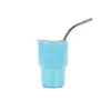 Taza mini de acero inoxidable de 3 oz para licores, taza de coche portátil, taza de café con pajilla de vacío para sublimación