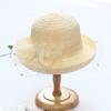Sombrero de Malla de Verano con Ala Enrollada Sombrero de Sol con Lazo de Encaje Europeo y Americano Sombrero de Sol para la Costa de Sanya Sombrero para Atmósfera de Fotografía