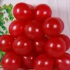 Decoración de Globos para Habitación de Boda Globos de Doble Capa Color Granada Rojo Rubí Set de Globos de Celebridad de Internet Decoración de Boda Globos de Boda