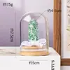 Columna de Cristal Natural Transfronteriza Flor Eterna Adorno de Tapa de Vidrio Prisma Hexagonal de Cristal Hecho a Mano DIY Flor Seca Regalo Creativo
