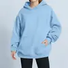 2026 Comercio Exterior Transfronterizo Ropa de Mujer Europea y Americana Verano Nuevo Estilo Color Sólido Personalizado Casual con Capucha Mangas Largas Holgado Sudadera