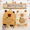 2024 Nuevo Peluche de Capibara Mochila de Capibara Linda Versátil Bolsa Mao Mao Mao Femenina Estudiante de Dibujos Animados Mochila Pequeña