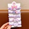 Tiara Fofa da Kuromi para Meninas, Elásticos de Cabelo para Bebês, Elásticos de Cabelo para Meninas, Borrachinhas para Meninas, Anéis de Intestino