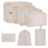 Juego de siete piezas de bolsa de almacenamiento de viaje para edredón, ropa, ropa interior, almacenamiento de escritorio, bolsa de almacenamiento para cosméticos, mudanza, venta al por mayor