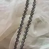 Nuevo encaje de hilo dorado y plateado de 1 cm de ancho con forma de S, ribete de encaje con curva pequeña ondulada, accesorios para pantallas de lámparas y textiles del hogar, accesorios para manualidades