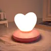 Luz de Noite LED em Formato de Coração, Presente Romântico para o Dia dos Namorados com Base de Silicone Antiderrapante