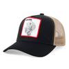 Especial transfronterizo para gorra de béisbol de malla con parche de animal y protección solar, bordado europeo y americano, gorra de béisbol de camionero de comercio exterior