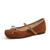 Zapatos Planos Estilo Ballet con Lazos, Zapatos de Mujer Mary Jane con Hebilla de Una Línea, Zapatos Planos 2024 Otoño con Tacón Interior Elevador