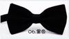 Em estoque gravata borboleta masculina de seda de cor sólida casual formal estilo coreano vermelho preto gravata borboleta logotipo atacado